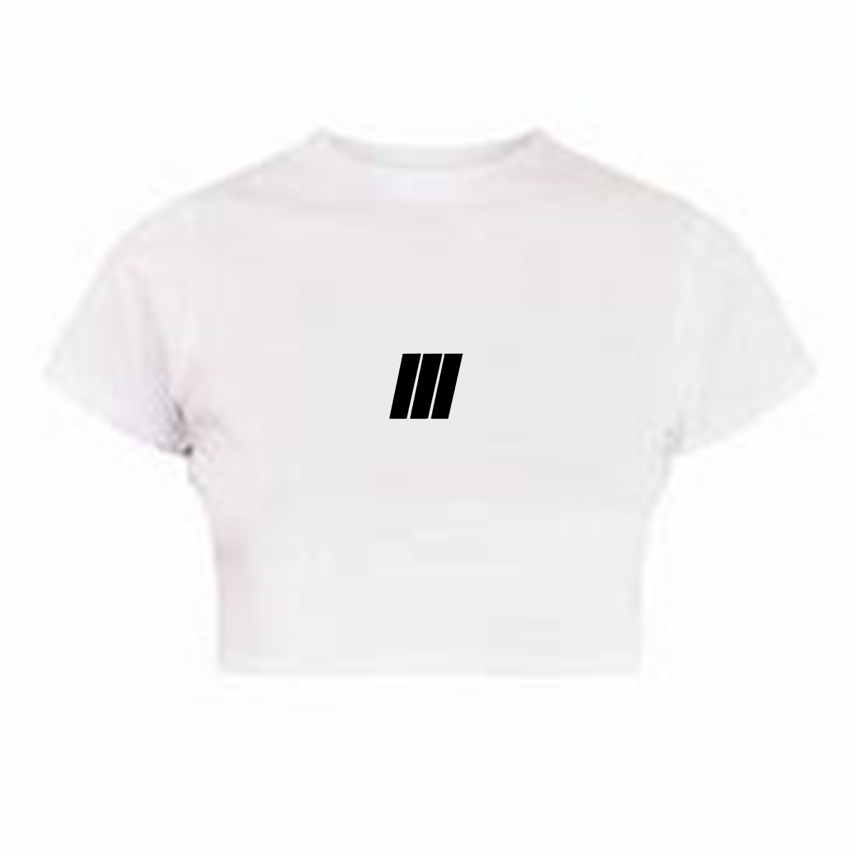 Black on White Crop Tee